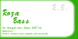 roza bass business card